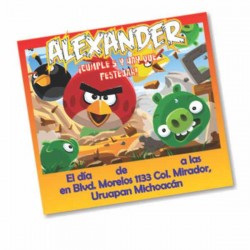 Angry Birds Invitacion digital personalizada 