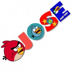 Angry Birds Letrero Personalizado