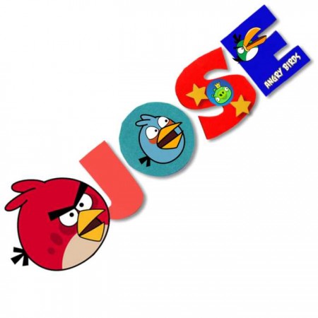 Angry Birds Letrero Personalizado