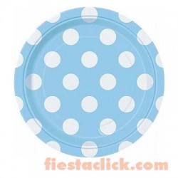 Azul con puntos Platos chicos (6)