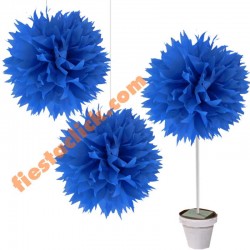 Azul Royal Pompon Papel china (3)