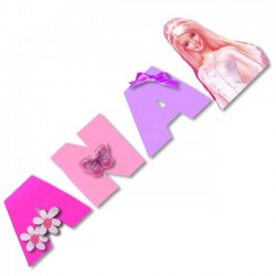 Barbie Letrero Personalizado