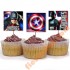 Capitan America Decoracion de Cupcake (24)