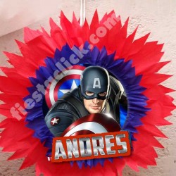 Capitan America Piñata de listones