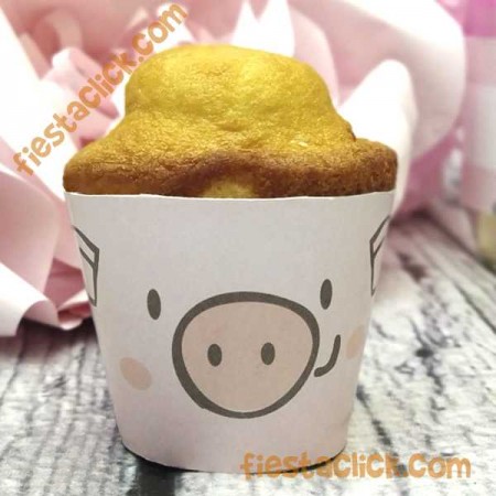 Cerdito Envoltura para Cupcake