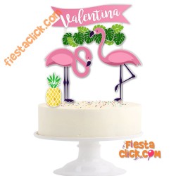 Flamingos Decoración para el pastel
