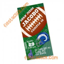 Football Americano Invitacion digital personalizada  