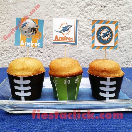 Football Americano Envoltura para Cupcake (12)