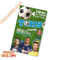 Futbol Invitacion digital personalizada  