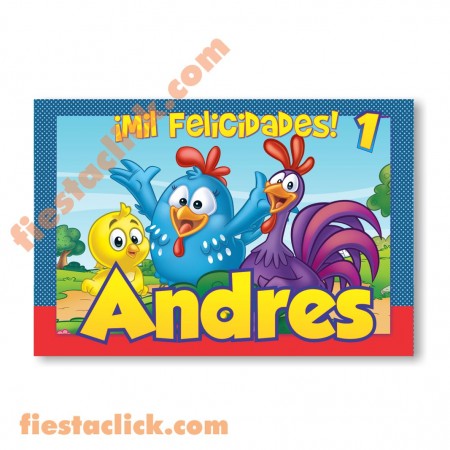 Gallinita Pintadita Banner  Personalizado 