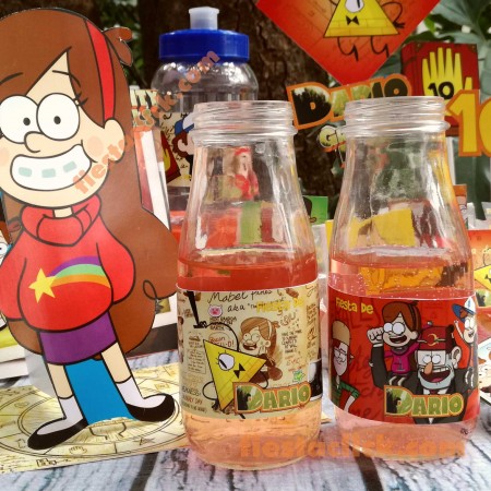 Gravity Falls Etiqueta para botella (12) 