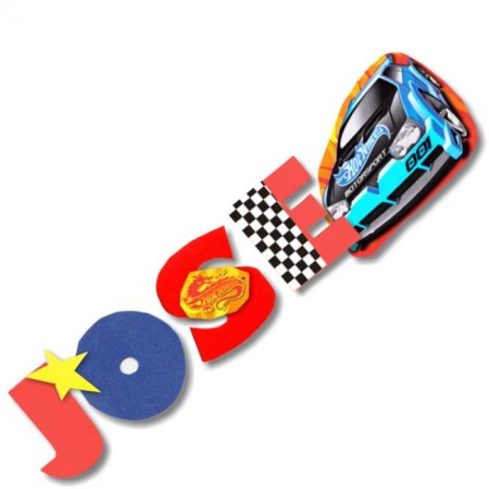 Hot Wheels Letrero Personalizado