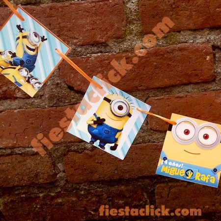 Minions Banderines de fiesta