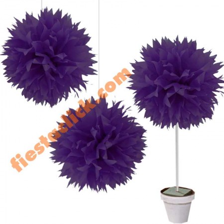 Morado Pompon Papel china (3)