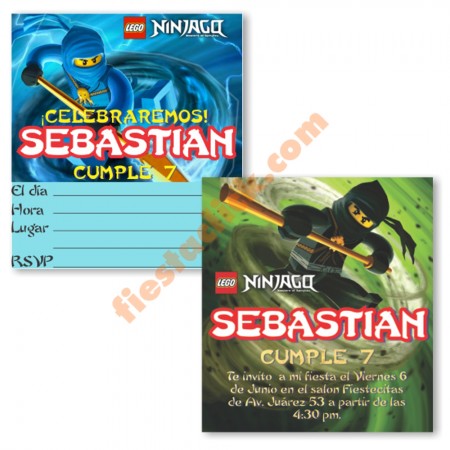 Ninjago Invitacion digital personalizada 