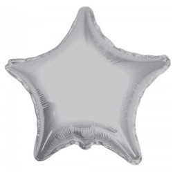 Plata Globo metálico estrella (2)
