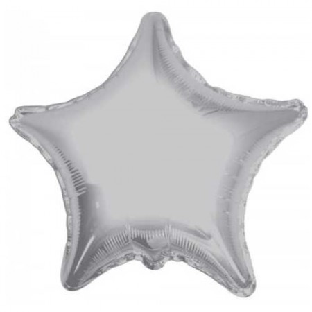 Plata Globo metálico estrella (2)