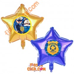 Policia Globo metalico decorado (4)