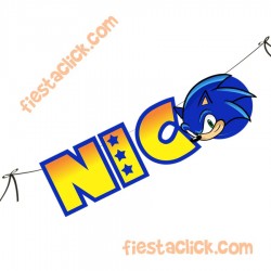 Sonic Letrero Personalizado 