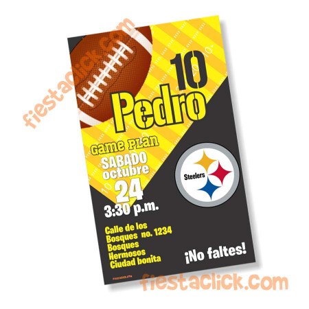 Steelers Invitacion digital personalizada  