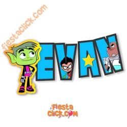 TeenTitans Letrero Personalizado 