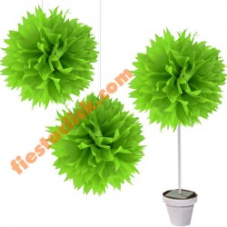 Verde Limon Pompon Papel china (3)