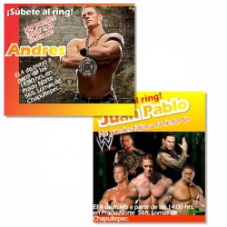 WWE Luchas Invitacion digital personalizada 